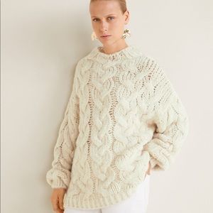 MANGO CABLE KNIT SWEATER